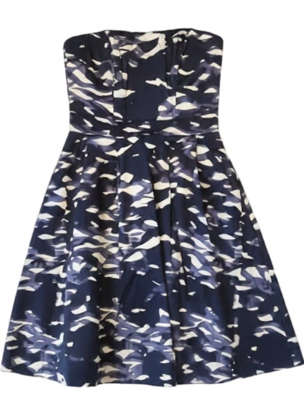 h & m strapless fit-and-flare dress